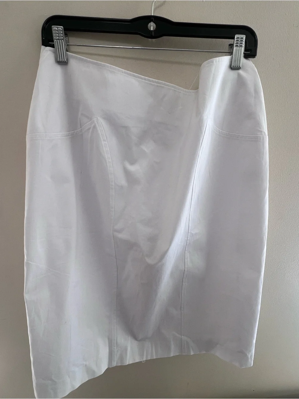 Lafayette 148 New York White Tailored Pencil Skirt